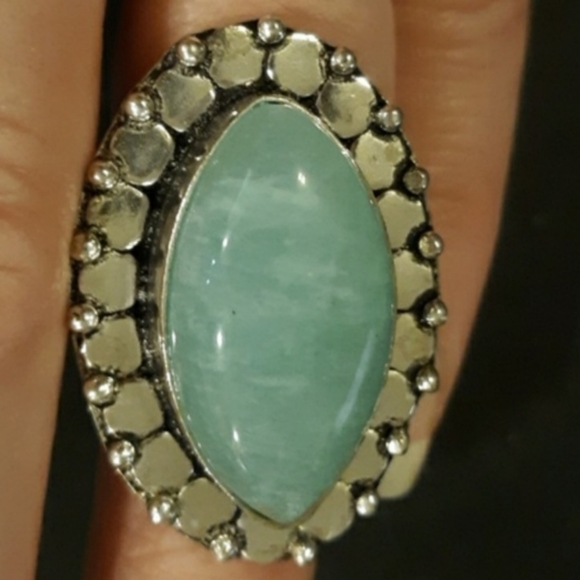 New Amazonite Silver Ring. - Picture 2 of 5